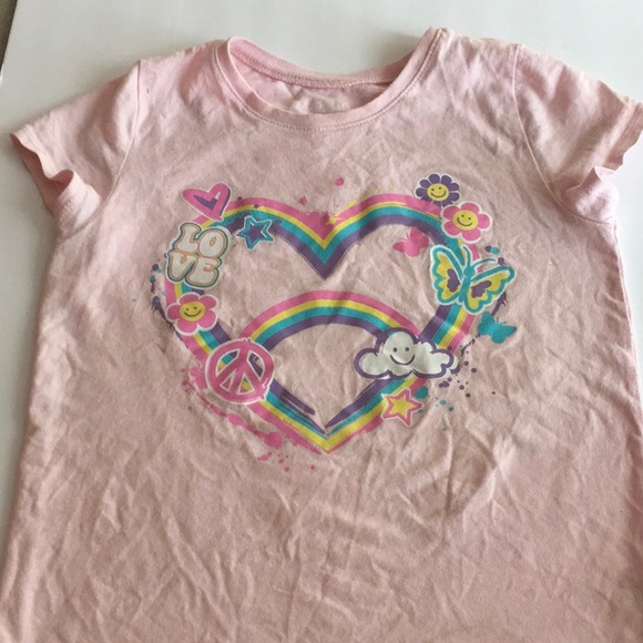 The Children's Place Pink Short Sleeve Tee with Heart Design - Picture 1 of 3